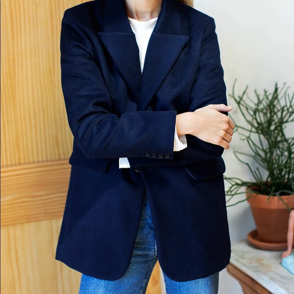 JAMES BLAZER - NAVY WOOL